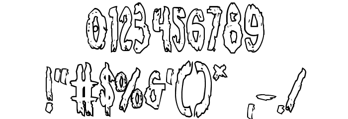 Monsterama Outline Regular Font OTHER CHARS
