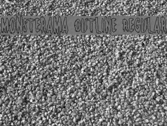 Monsterama Outline Regular Font examples