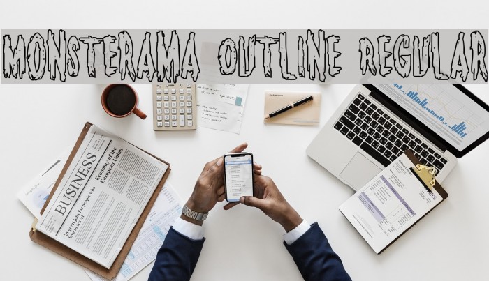 Monsterama Outline Regular Font examples