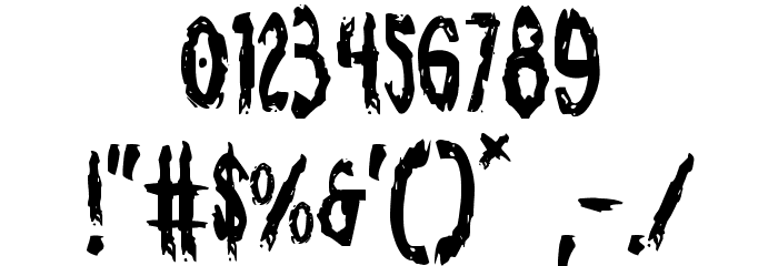 Monsterama Regular Font OTHER CHARS