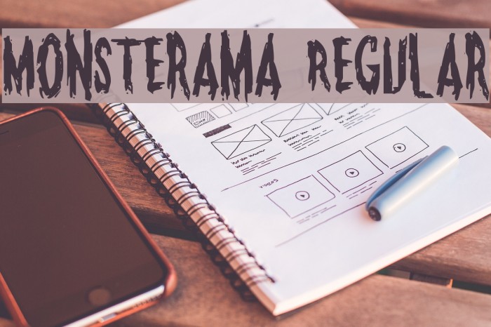 Monsterama Regular Font examples