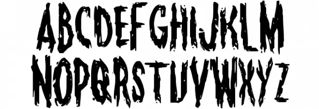 Monsterama Regular फ़ॉन्ट लोअरकेस