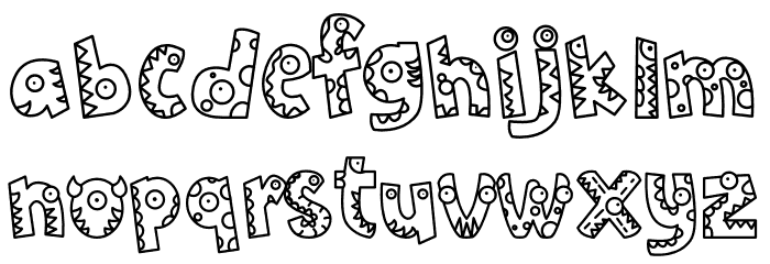 Monsterazor Font LOWERCASE