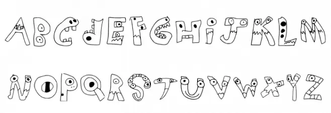 Monsterfont Regular Polices MAJUSCULES