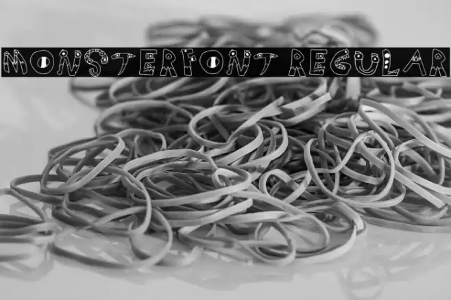 Monsterfont Regular خط examples