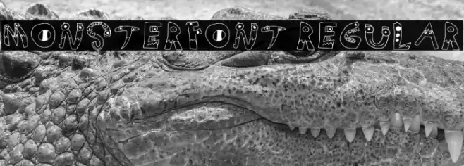 Monsterfont Regular خط examples