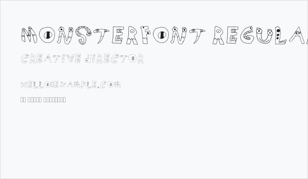 Monsterfont Regular Business Card