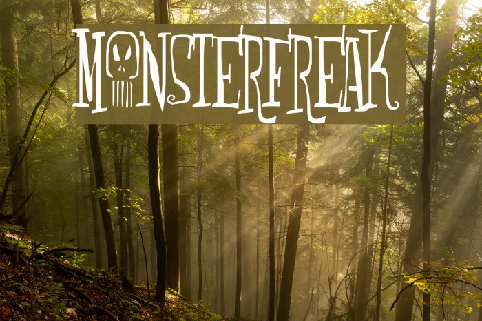 Monsterfreak Font examples