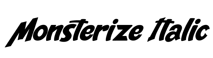Monsterize Italic  免费字体下载