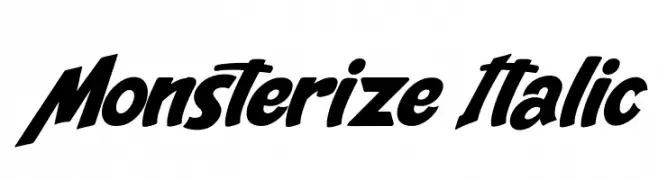 Monsterize Italic  baixar fontes gratis