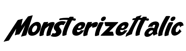 Monsterize Italic  Frei Schriftart Herunterladen