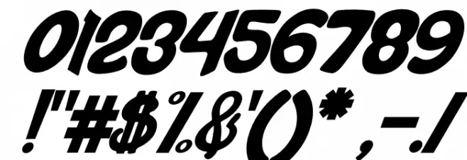 Monsterize Italic Font OTHER CHARS