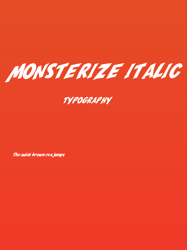Monsterize Italic Poster