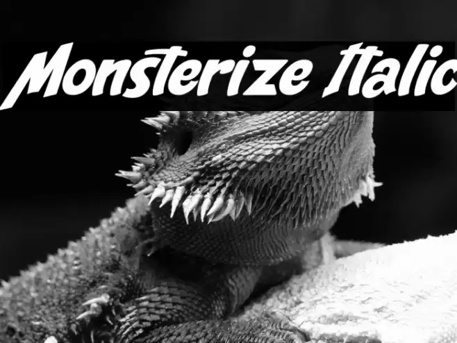 Monsterize Italic Font examples