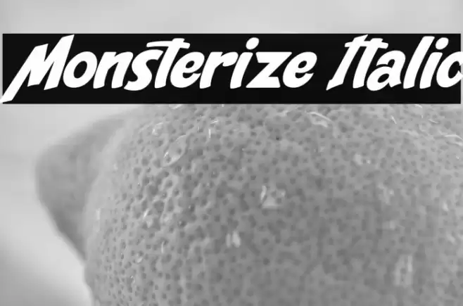 Monsterize Italic Font examples