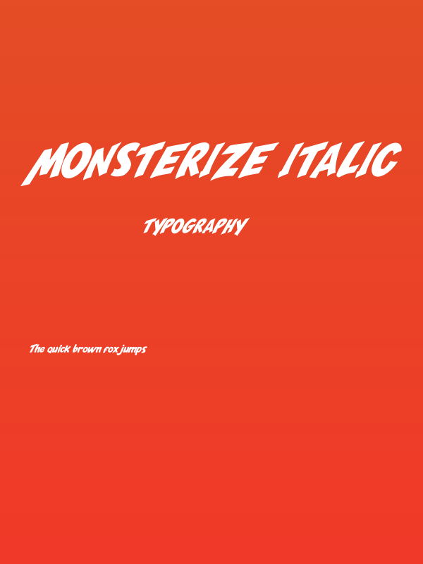 Monsterize Italic Poster