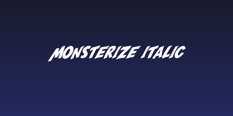 Monsterize Italic Social Header