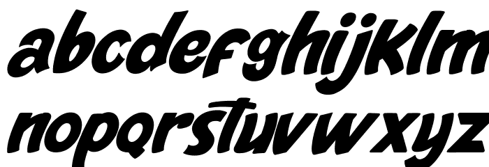 Monsterize Italic Font LOWERCASE