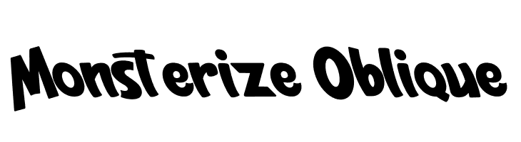Monsterize Oblique  Free Fonts Download