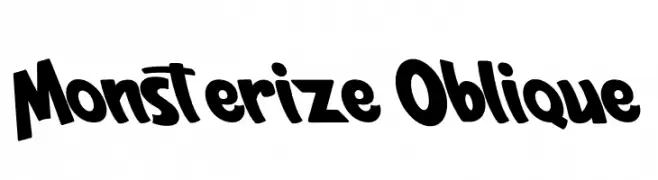 Monsterize Oblique  Frei Schriftart Herunterladen