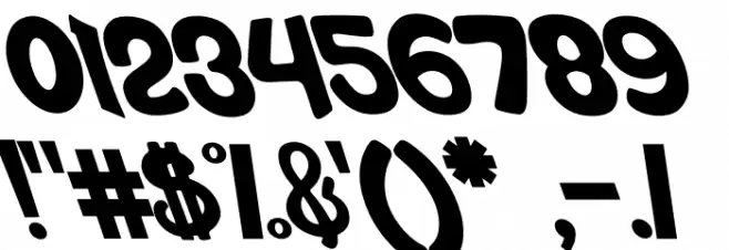 Monsterize Oblique Font OTHER CHARS