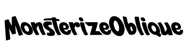 Monsterize Oblique  Fuentes Gratis Descargar