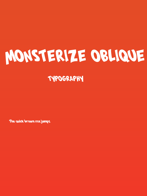 Monsterize Oblique Poster