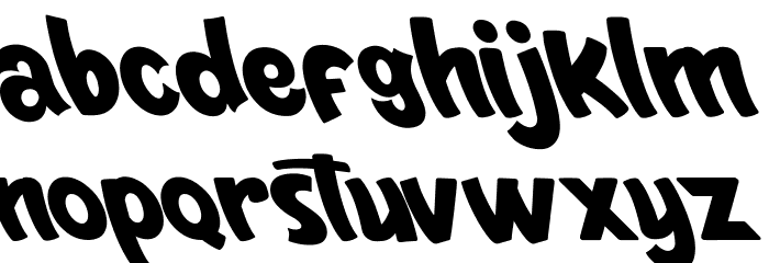 Monsterize Oblique Font LOWERCASE
