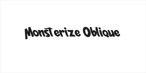 Monsterize Oblique Logo