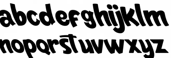 Monsterize Oblique Font LOWERCASE