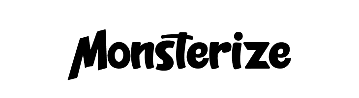 Monsterize  フリーフォントのダウンロード