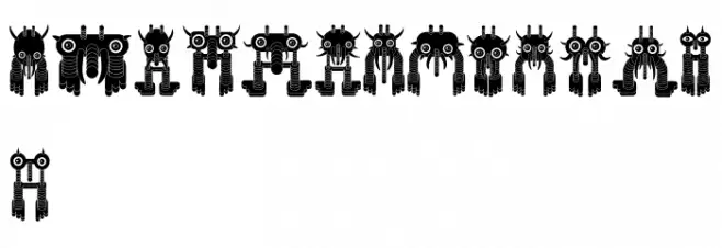 Monstero Regular Font OTHER CHARS