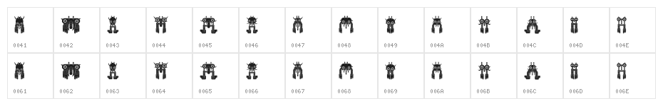 Monstero Regular Character Map