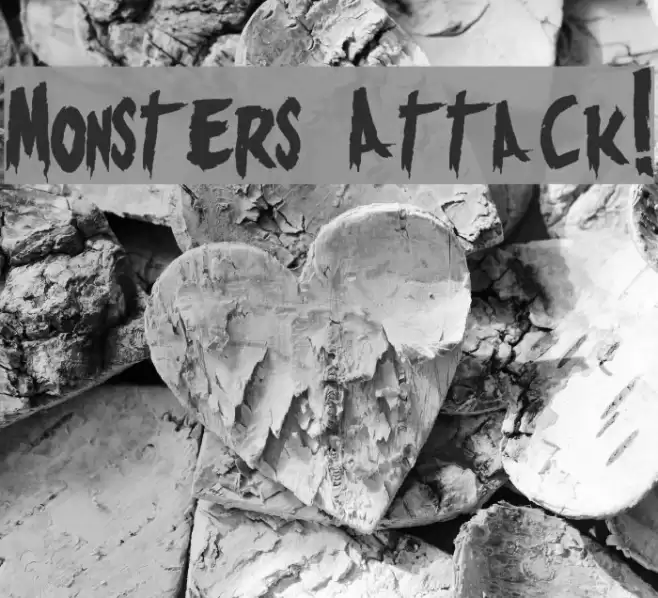 Monsters Attack! Font examples