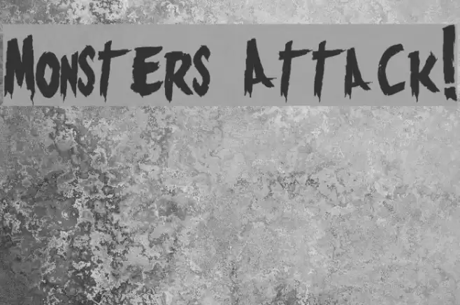 Monsters Attack! Font examples
