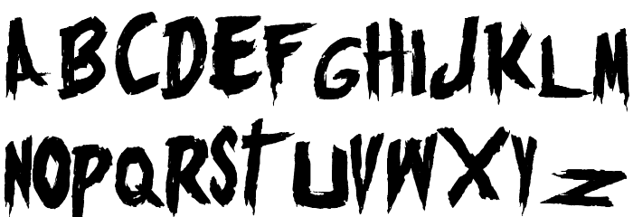 Monsters Attack! Font LOWERCASE