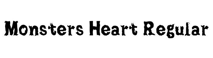 Monsters Heart Regular  Free Fonts Download