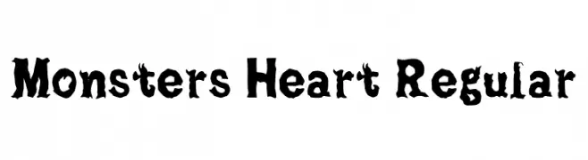 Monsters Heart Regular  Free Fonts Download