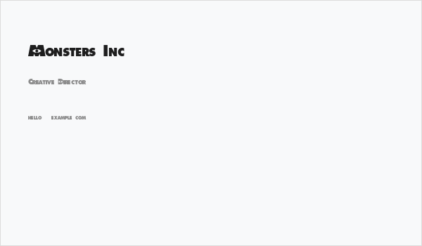 Monsters Inc Business Card