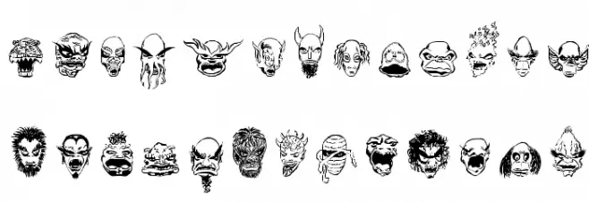 MonstersAmongUSDingbats-Regular フォント 大文字