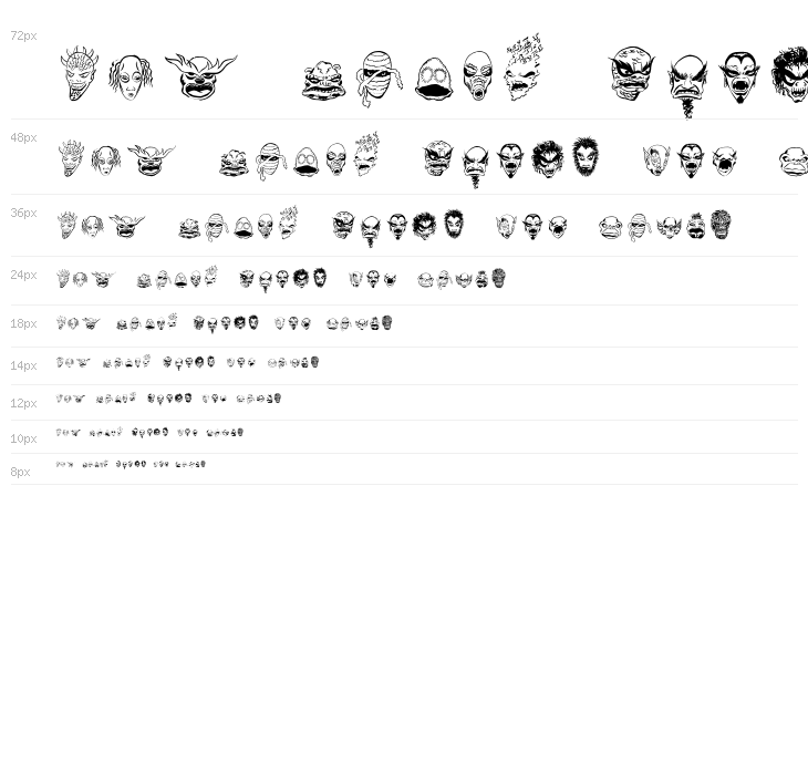 MonstersAmongUSDingbats-Regular Waterfall