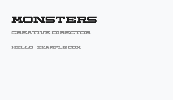 Monsters Business Card