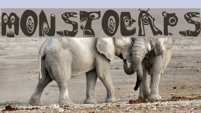 MonstoCaps Font examples