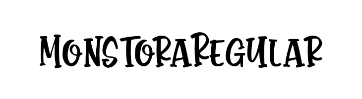 Monstora Regular  font caratteri gratis