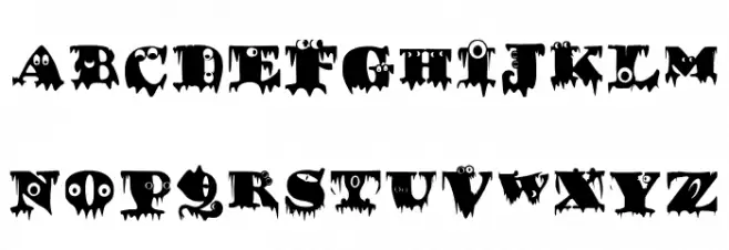 Monstors Regular Schriftart Groß