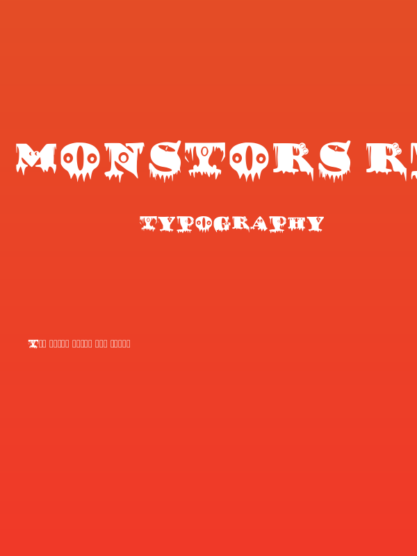 Monstors Regular Poster