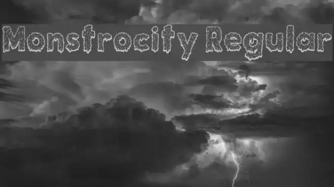Monstrocity Regular Font examples