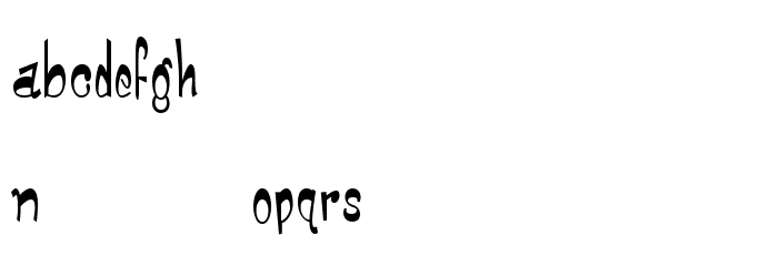 Monstroula Roman Font LOWERCASE