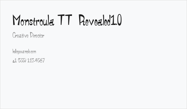 Monstroula TT  Revealed1.0 Business Card
