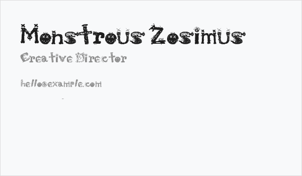Monstrous Zosimus Business Card